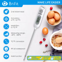 Brifit Meat Thermometer เครื่องวัดอุณหภูมิเนื้อแบบดิจิตอลเครื่องวัดอุณหภูมิอาหารเครื่องวัดอุณหภูมิในครัวรองรับการสลับ ℃/℉ &amp; Long Probe &amp; เปิด/ปิดอัตโนมัติสำหรับเค้กเนื้อขนมทอดอาหารบาร์บีคิวน้ำนมอุณหภูมิเครื่องมือทำอาหารในครัวเรือน