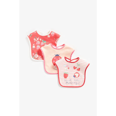 ผ้ากันเปื้อน Mothercare Strawberry Toddler Bibs - 3 Pack UB802