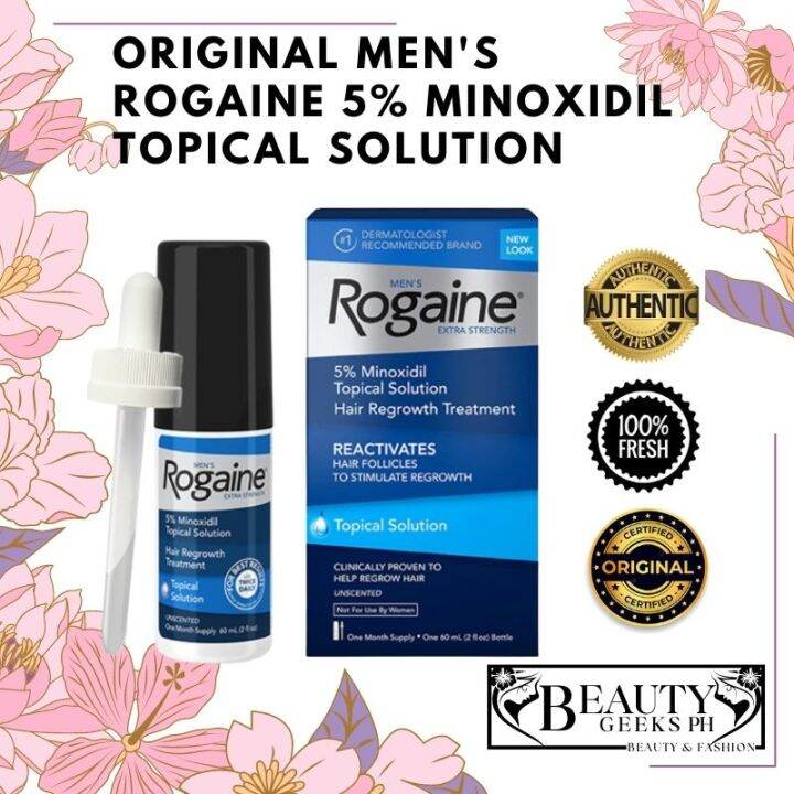 Mens Rogaine Topical Solution Liquid Minoxidii 5 Extra Strength Hair