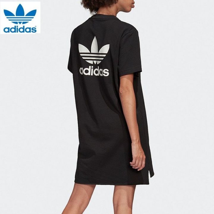 menta éxtasis número Adidas Women's Originals Trefoil Dress FM3276 Black / White One Piece Dress  | Lazada