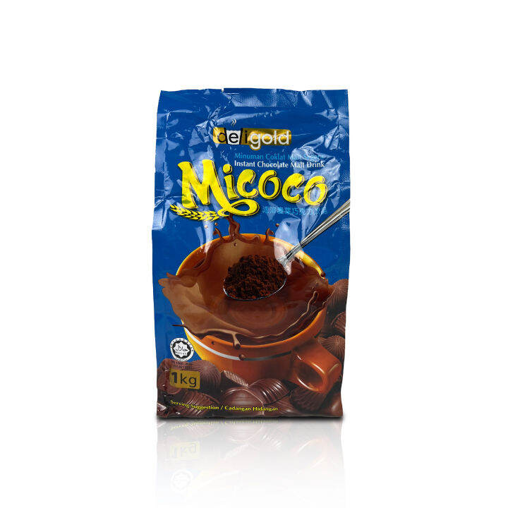 Deligold Micoco Instant Chocolate Malt Drink 1kg, Halal Morning