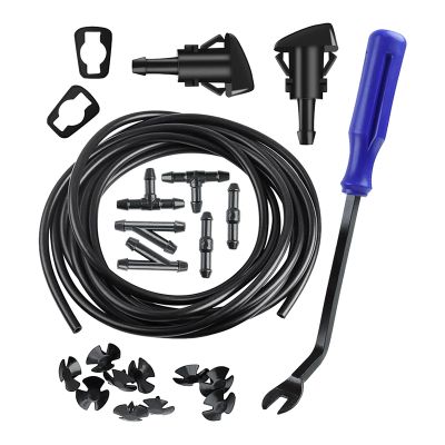Windshield Washer Nozzles Kit Windshield Fluid Hose Kit with 157-Inch for Chrysler Dodge Ram