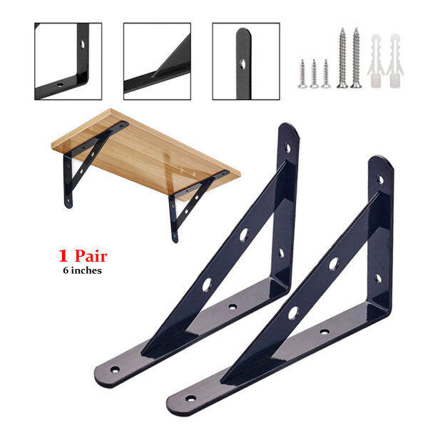 1 Pair Durable Wall Shelf Ltype Bracket Corner Rack Support Metal