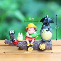 เครื่องประดับการจัดตู้ปลาภูมิทัศน์ไมโครน่ารัก Xiaomei นาฬิกา Totoro เรซิ่นพืชน้ำปลาทิวทัศน์ตู้ปลา