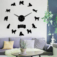 Alaskan Malamute Dog Breed Wall Hanging DIY Wall Clock Housewarming Gift Quartz Acrylic Mirror Sticker Animal s Clock Watch