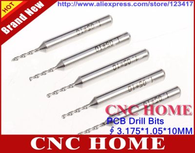 10pcs / Lot 3.175 * 1.05 * 10MM PCB CNC Drill Bit คาร์ไบด์ Router Bit Dremel Drill Needle Micro Kit Cutter สําหรับ SMT Board