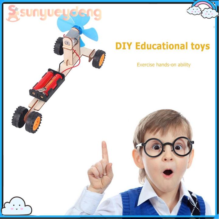 diy-โมเดลรถยนต์กังหันลมไฟฟ้าของเล่นเพื่อการศึกษาสิ่งประดิษฐ์ที่มีความหมายขนาดเล็กสำหรับเด็ก