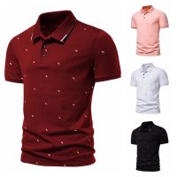 HOT14★2023 Mens Fashion Summer Cal Sports Thin Soft Polo Shirt Print Color Block Stripe Short Sleeve Lapel T-shirt Joggers Golf