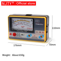 NJTY Pointer Multimeter Type Insulation Resistance Tester Megohmmeter Voltmeter 100-250-500-1000V Megger Ground Resistance Meter