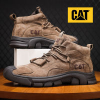 TOP☆CAT Ankle Boots าเครื่องมือรองเท้าผู้ชายแมวรองเท้าบูท Martin รองเท้าแฟชั่นผู้ชายกลางแจ้ง Caterpillar รองเท้าบูทมอเตอร์ไซค์หนังแท้สำหรับผู้ชาย-S8026D