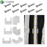 LYABPQ 10PCS โปร่งใสโปร่งใส หัวเข็มขัดสาย LED พีพี กันน้ำกันน้ำได้ ขั้วต่อมุม ของใหม่ การเชื่อมฟรี คลิปยึดแถบไฟ สำหรับ LED 5730/5050/2835