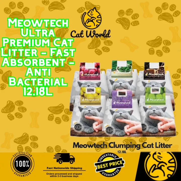 Meowtech Ultra Premium Cat Litter Fast Absorbent Anti Bacterial 12