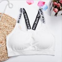 QianXing Shop LALANG Women Wrapped Chest Letter Print One Piece Seamless Sport Bra