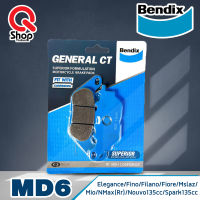 ผ้าเบรคหน้า Bendix MD6 แท้ YAMAHAFino,MIO,Nouvo135,Spark135,Fiore,Nouve Elegance,R15,M-SLAZ,Exciter,N-max