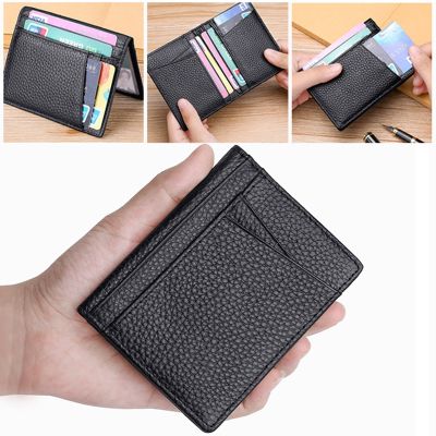 【CW】☇﹍  Super Soft Wallet Leather Credit Card Holder Wallets Purse Thin Small Holders Men Business
