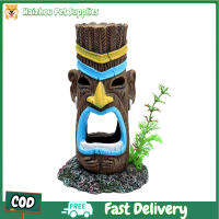 Haizhou เครื่องประดับเรซินจำลองแบบ Aboriginal Head Terrarium สำหรับตู้ปลาอุปกรณ์สำหรับตู้ปลาตกแต่งพิพิธภัณฑ์สัตว์น้ำ