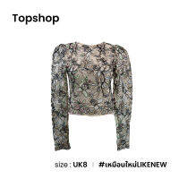 Top shop แขนยาวซีฝองลายดอก  A019-26