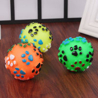 【cw】 Dog Toy Vocal Ball Toy Ball Vinyl Footprints Dog Training Ball Yiwu Factory Direct Sales ！