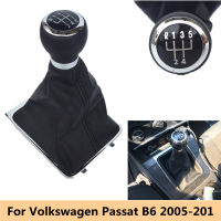 56ความเร็วหนังรถเกียร์ธรรมดา Shift Knob Gaitor กรอบ Boot สำหรับ Volkswagen VW Passat B6 2005 2006 2007 2008 2009 2010 2011