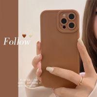 [Hot K] เคสโทรศัพท์สีน้ำตาลย้อนยุคสำหรับ Iphone X Xr Xsmax 11 13 12 Mini 14 Pro Max 7 8 Plus เคสซิลิโคนนิ่มกันกระแทก