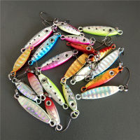 Swolfy 20pcs Metal Jigging Fishing Lure with single Hook Mini Jig Hard Bait Spoon Lure Fishing Tackle