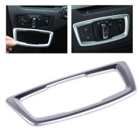 beler 1Pc New Silver Interior Head light Switch Button Cover Trim Frame Decoration fit for BMW X1 F48 2016 2017 Car Styling