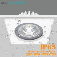 IP65 Waterproof LED Downlight Recessed Lights Square Ceiling Lamp COB 5W 7W 12W 15W 110V/220V For Bathroom Lighting Spot Fixture