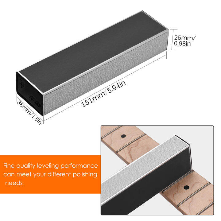 muslady-กีตาร์การซ่อมบำรุงรักษาชุดเครื่องมือรวมเฟรตกีต้าร์แฟ้ม-ไม้บรรทัดวัดระดับ-15ซม-leveling-บาร์-string-separator-แผ่นรองนิ้ว-กระดาษทราย
