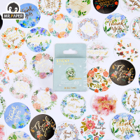 Mr.paper 8 Style 46ชิ้นถุง Vintage ed Stickers Thank You Text Ins Style DIY Decorative Material Stationery Stickers