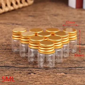 5pcs 5/10/14/20ml Mini Clear Glass Drifting Bottles With Cork