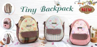 ชุดคิท DIY กระเป๋า พร้อมอุปกร์ Tiny Backpack (Pink)  AQX-SMK-D41C (ลูกค้าต้องไปเย็บเองนะคะ)