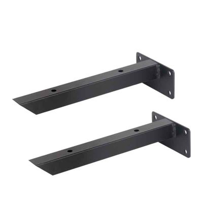 2PCS10-35cm Length Furniture Heavy Duty Wall Mounting Angle Black Bench Table Support Shelf Bracket For Hinged Table 9.8x8cm