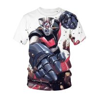 เกม Mazinger Z กราฟิกชายเสื้อยืด 3D พิมพ์เสื้อยืดฮาราจูกุแฟชั่นแขนสั้น y2k ด้านบนเสื้อผ้าผู้หญิง XS-5XL