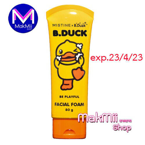 Exp.23/4/23 B Duck โฟมล้างหน้า มิสทิน บี.ดัค เฟเชียล โฟม 80 กรัม น่ารัก ...