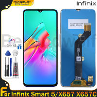 Beyondwolf IPS LCD ของแท้สำหรับ Infinix Smart 5ชิ้นส่วนจอสัมผัสแอลซีดีของเครื่องแปลงดิจิทัลแทนที่ด้วยเครื่องมือสำหรับ Infinix Smart 5 X657หน้าจอแสดงผล X657C