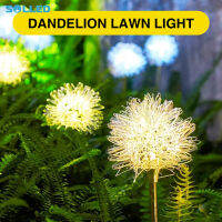 SOLLED 2ชิ้น Led พลังงานแสงอาทิตย์สวนสนามหญ้าแสง D Andelion รูปร่างกลางแจ้งไฟนางฟ้าสำหรับระเบียงสวนวิลล่าระเบียงตกแต่ง