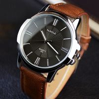 {Miracle Watch Store} ใหม่นาฬิกาบุรุษแบรนด์ชั้นนำหรูหรากระจกสีฟ้ากันน้ำผู้ชายหนังโรมันชาย39; S นาฬิกาผู้ชาย Relojes Saat