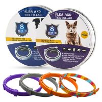 ☾∋✠ Adjustable Cat amp; Dog Collar Flea amp; Tick Prevention Pet Collar Pest Control Protect Rubber Flea Killer Collar Pet Accessories