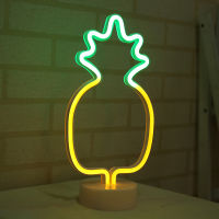 LED Neon Sign Light LED Night Light Table Lamp Flamingo Coconut tree Pineapple Lamp Photography Prop Wedding Decoration D30