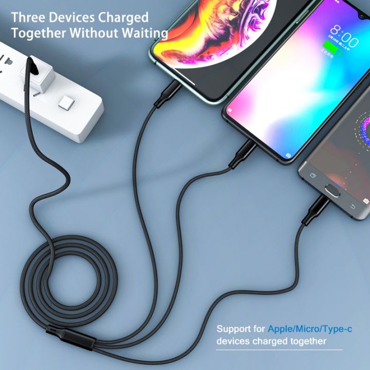 a-lovable-3in1ctype-c-ถึง-type-cusb-8pinpdc-chargercharge-usbc-fortablet-tipo-c-3-in-1-cord