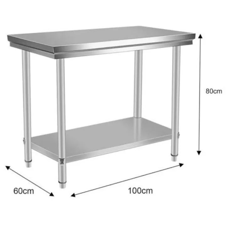 100CM X 60CM X 80CM STAINLESS WORKTABLE | Lazada PH