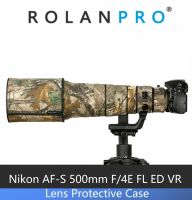 ROLANPRO เคสป้องกันฝนสำหรับกล้องเสื้อกันหนาวลายทหาร AF-S ฝาครอบสำหรับ Nikon 500มม. F/4E FL ED VR หมวกคลุม