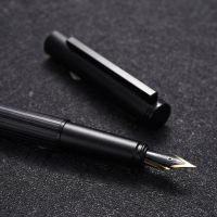Hongdian H1 Metal Fountain Pen Aluminum Alloy Beautiful Black Nib EFFBent Nib Silver Writing Ink Pen for Business Office Home