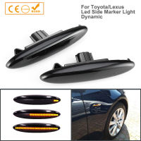 2Pcs Dynamic LED Side Marker Lights Turn Signal Lamps Car Accessories For Lexus IS250 IS350 E350 Toyota Crown Highlander Mark X