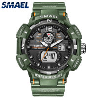 Sport Watch SMAEL Waterproof Watches Quartz Movement Digital LED Back Light Stopwatch Alarm Clock 8045 Mens Watches Military