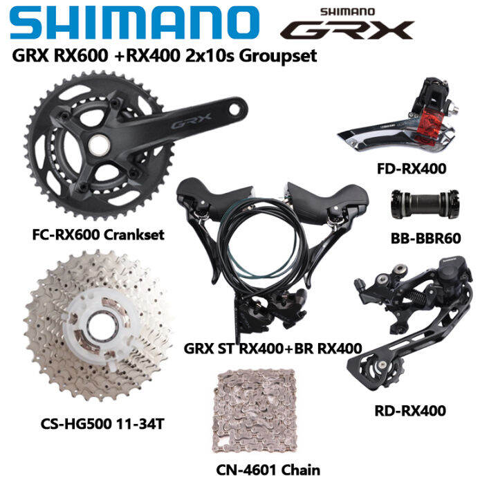 Shimano GRX RX600 Groupset 2x10 Speed Road Bike RX600 170mm 4630T