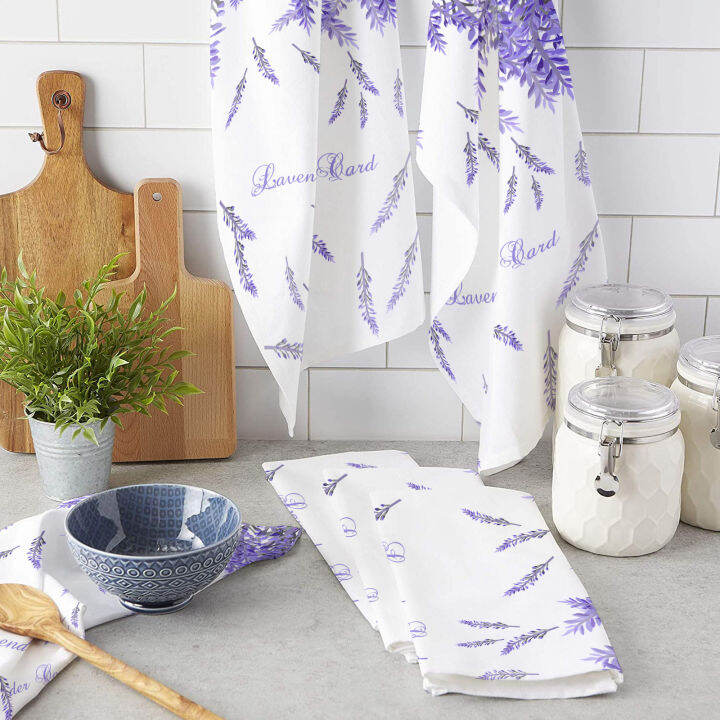 cw-lavender-island-flower-kitchen-towel-set-cleaning-cloth-kitchen-accessories-dish-washing-cloth-household-decoracion