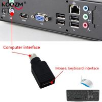 USB To PS2 PS/2 Port Adapter Converter For Mouse Mice Keyboard PC Black Video Card Mining Gamer Computer Accessories