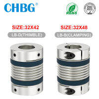 เพลา Coupling CHBG LB D32L4248 Bellows ยืดหยุ่นมอเตอร์ Coupler CNC อลูมิเนียมความยืดหยุ่นสูง Universal Joint 3D เครื่องพิมพ์ Cardan