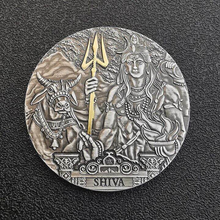 new-non-magnetic-egyptian-sun-god-amp-japanese-myth-amaterasu-great-god-amp-indian-mythical-shiva-commemorative-challenge-coin-gift